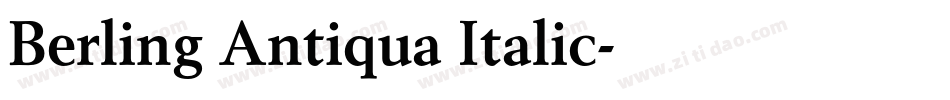 Berling Antiqua Italic字体转换